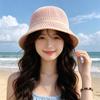 New Summer Style Women's Straw Fisherman's Hat with Color-Block Stripes—Breathable Sun-Protective and Versatile for Outings Flatters The Face