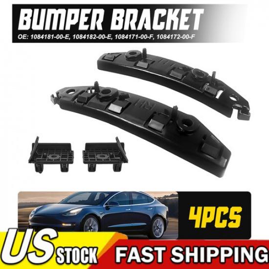 For 2017-2020 Tesla Model 3 Front Upper Bumper Support Bracket Black Left&Right