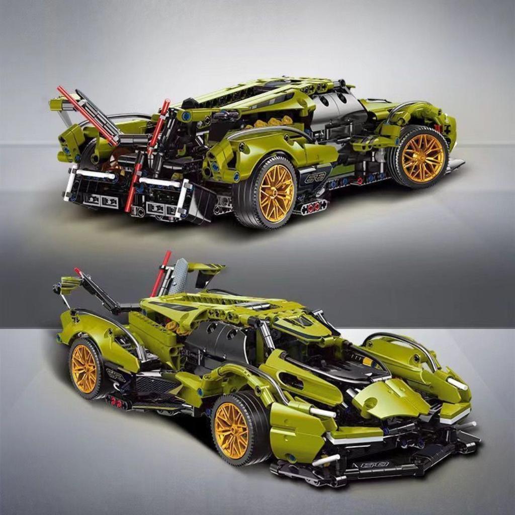1:14 MOC V12 Mașină Sport Super Viteză Blocuri de Construcție Vehicul de Curse Asamblare Cărămizi Jucării pentru Adulți Copii Cadouri de Ziua de Naștere Anul Nou