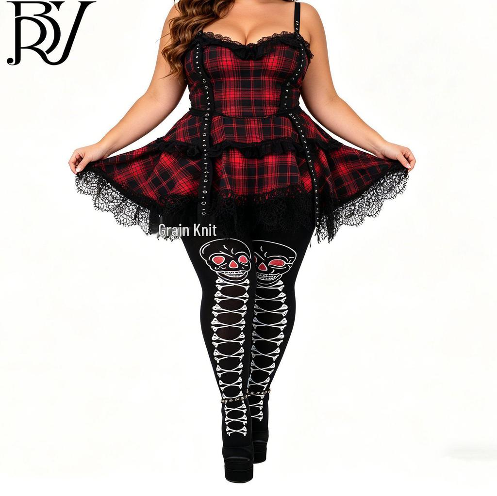 Halloween & Christmas Cartoon Print Stockings - Festive Pantyhose for Holiday Parties & Costume Props