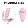 3 IN 1 Licking Sucking Vibrator Erotic 10 Mode Vibrating Anal Vagina Clitoris Stimulator Wearable Oral Tongue Sex Toys for Women