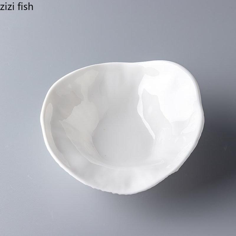Ceramic Soup Bowl Household Shell Shaped Salad Bowl Dessert Bowl Ice Cream Bowls Snack Bowls Fruit Bowls Kitchen Supplies