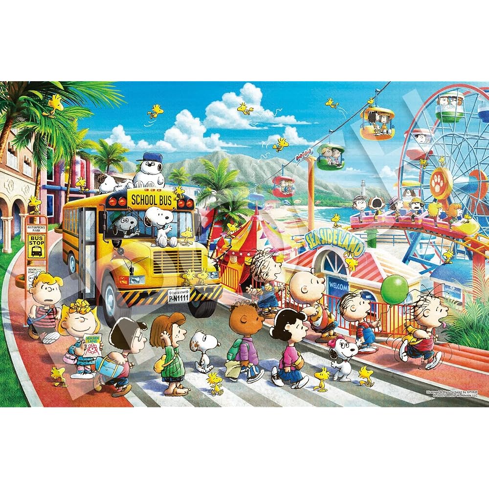 Epoch 1000 Piece Jigsaw Puzzle, PEANUTS, Snoopy Beach Side Land (50 X 75 Cm), 12-518s with Glue, ...