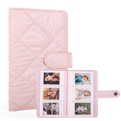 HIYQIN Fotoalbum mit 108 Fächern für Instax Mini, Fotoalbum aus PU-Leder für Instax Mini 12, 11, 9, 41, EVO, Liplay Sofortbildkameras, 2x3 Zoll Film (Rosa)