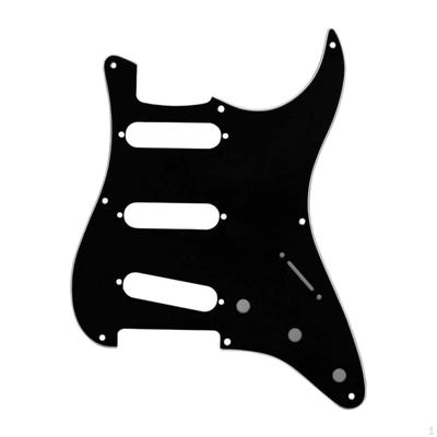 11 Hole Sss Guitar Pickguard Portable Backplate for Electric Bass Instruments