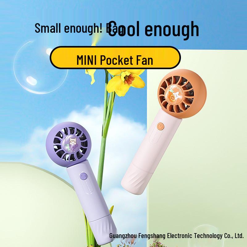 Mini Portable Handheld Lollipop USB Fan - Compact Gift Idea 52x52x146mm