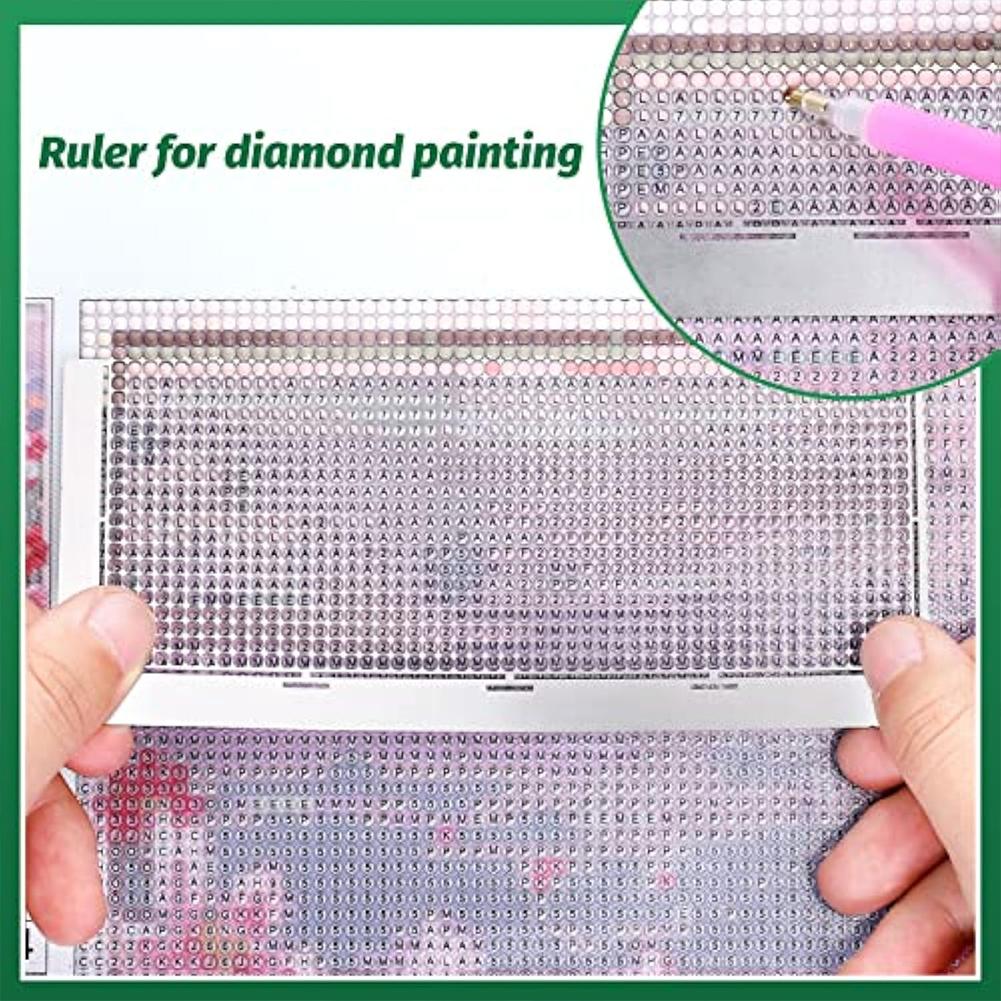 3Pcs 5D Diamond Painting Ruler Tool 400 800 1020/216 400 800 Blank Grids Diamond Drawing Mesh Ruler Tool Set for DIY Art Crafts