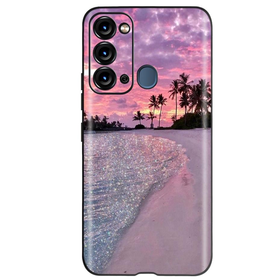 For ITEL Vision 3 Case Fashion Cat Sunflower Phone Cases For Itel S17 S 17 S661W Soft TPU Black Silicone Cover Vision3 Bumper