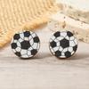 Cross-Border Hot Selling Acrylic Sports Earrings: Football, Basketball, Baseball, Rugby