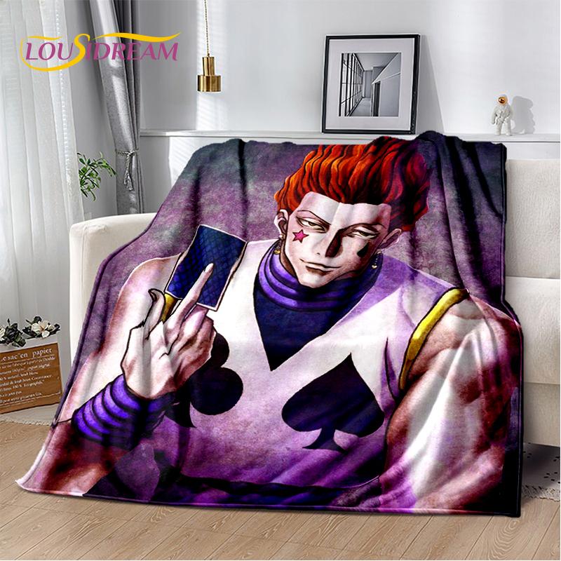 HxH Anime Hunter×Hunter Cartoon Soft Flannel Blanket for Beds Bedroom Sofa Picnic,Throw Blanket for Cover Outdoor Leisure Nap