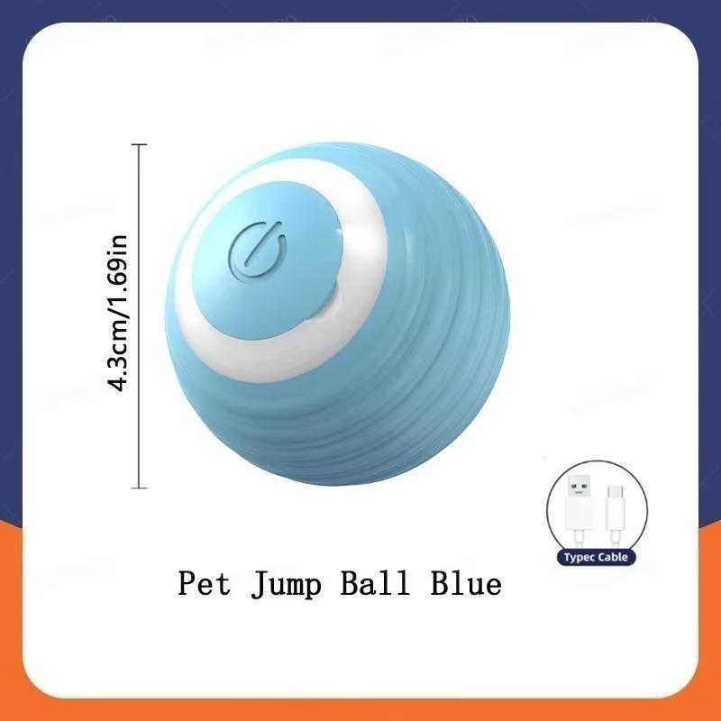 Cat Interactive Ball Toy Training Self-moving Kitten Electric Cat Ball Toys with Light USB Rechargeable Smart Pet Magic Ball Toy