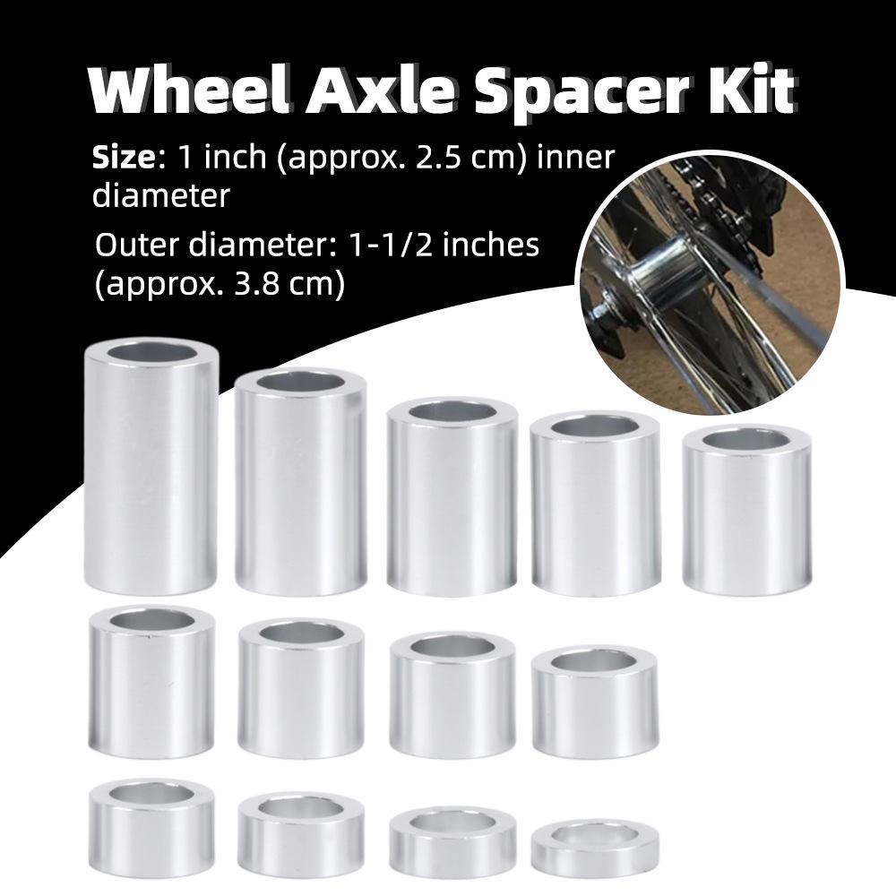 Harley Motorcycle Axle Spacer Kit: 1-Inch ID, 1.5-Inch OD