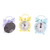 1Pc Creative Quartz Round Alarm Clock 4Cm Mini Metal Small Alarm Clock Portable Desktop Home Decoration