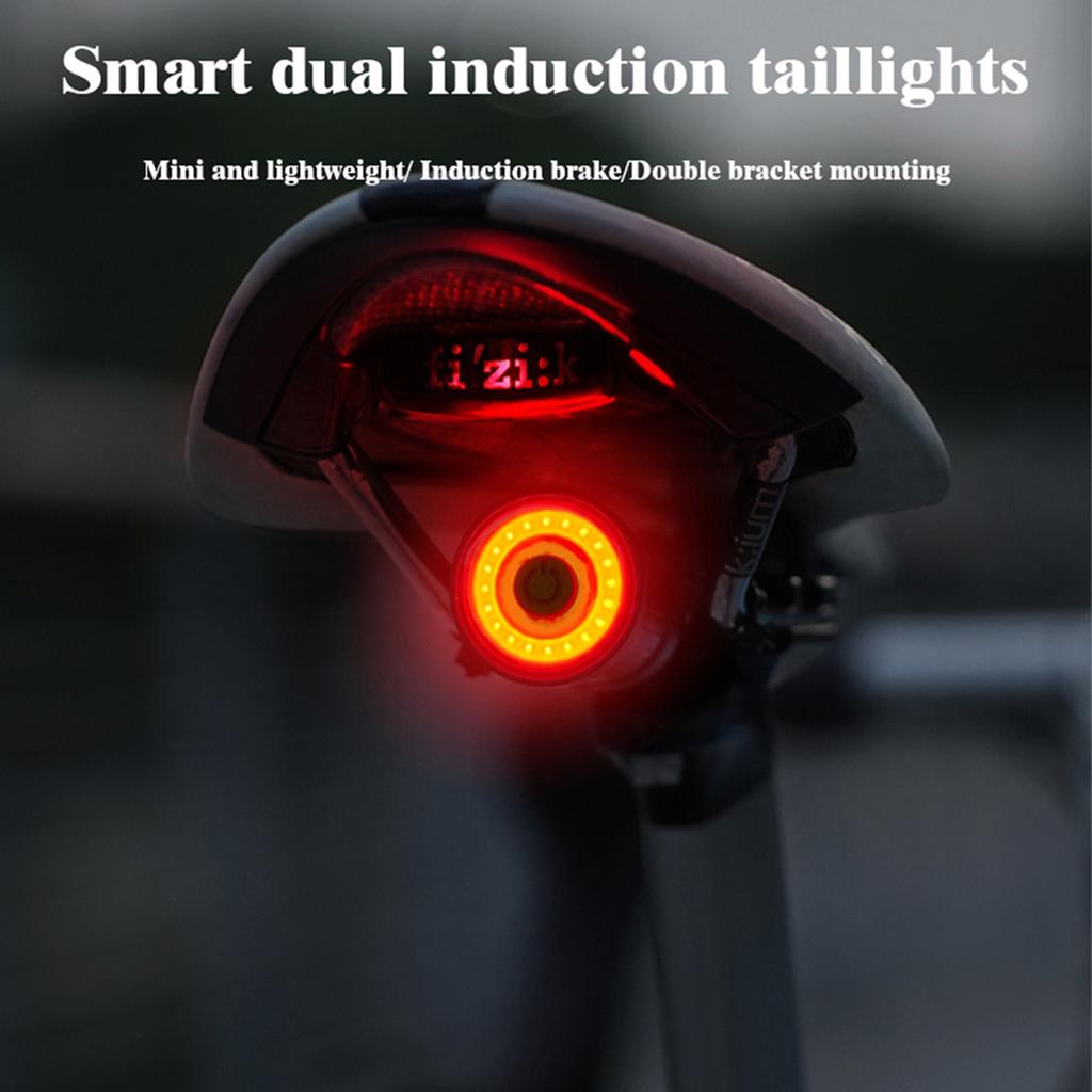 Tail Light Smart Normal Version with 3.7V 400mAh Rechargeable Battery Type C Charging Input Bike Lights for Adult Bikes