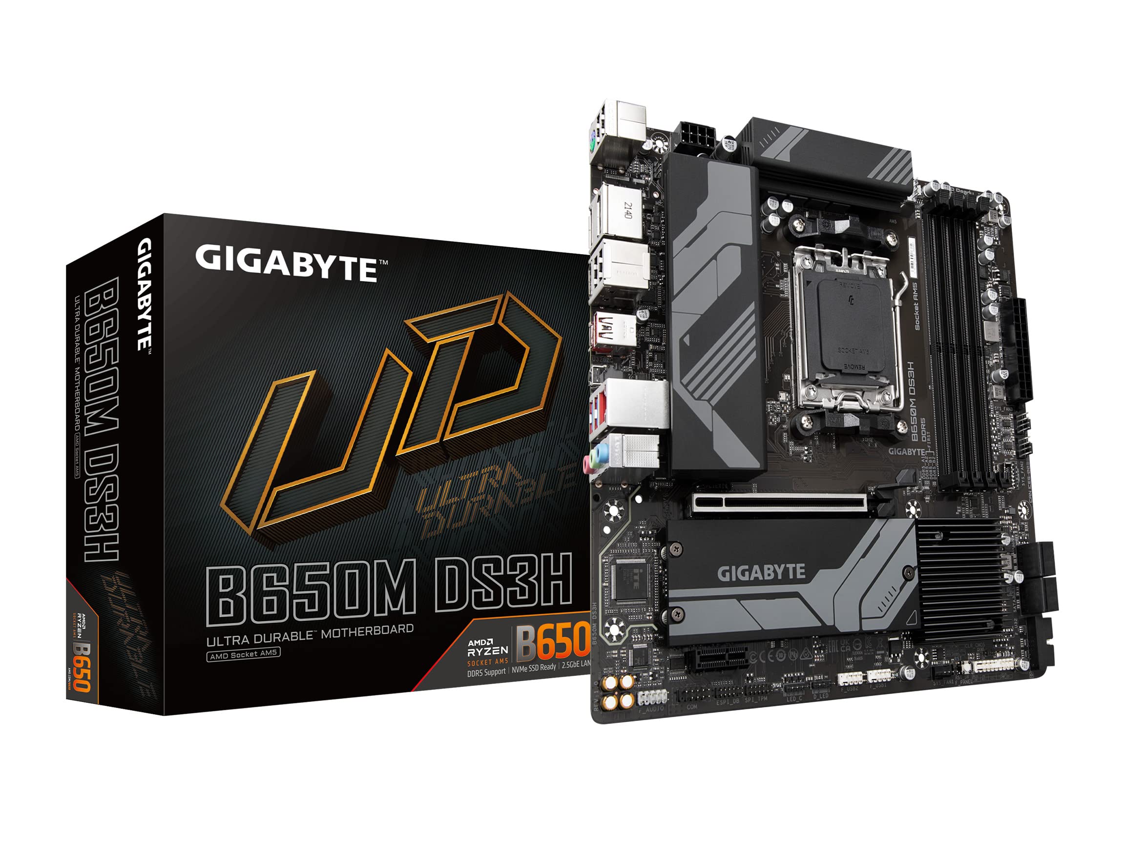 

GIGABYTE B650M DS3H Материнська плата AMD B650 MB5900 Micro-ATX [З чіпсетом]