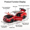 1:32 Metal M4 Police Cars Toy Models Rubber Tire Pull Back Vehicle Light Music Sports Car Miniature Toys Boyfriend Birthday Gift