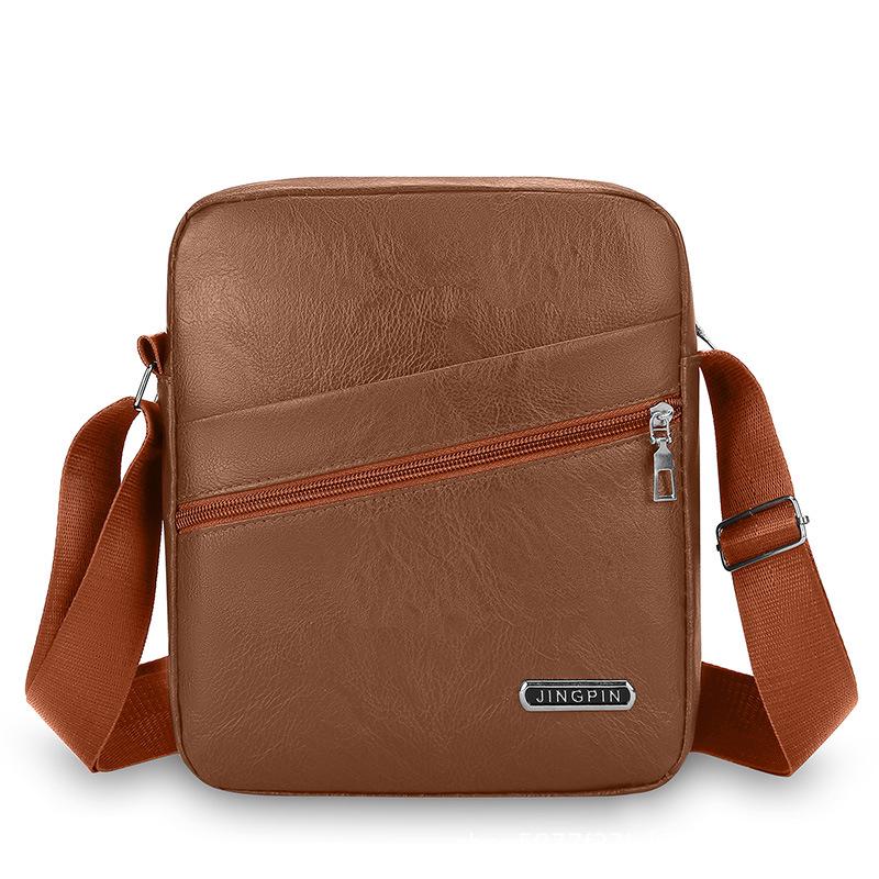 Men's Versatile PU Leather Crossbody Bag - Casual, Large Capacity, Shoulder Bag for Business and Travel