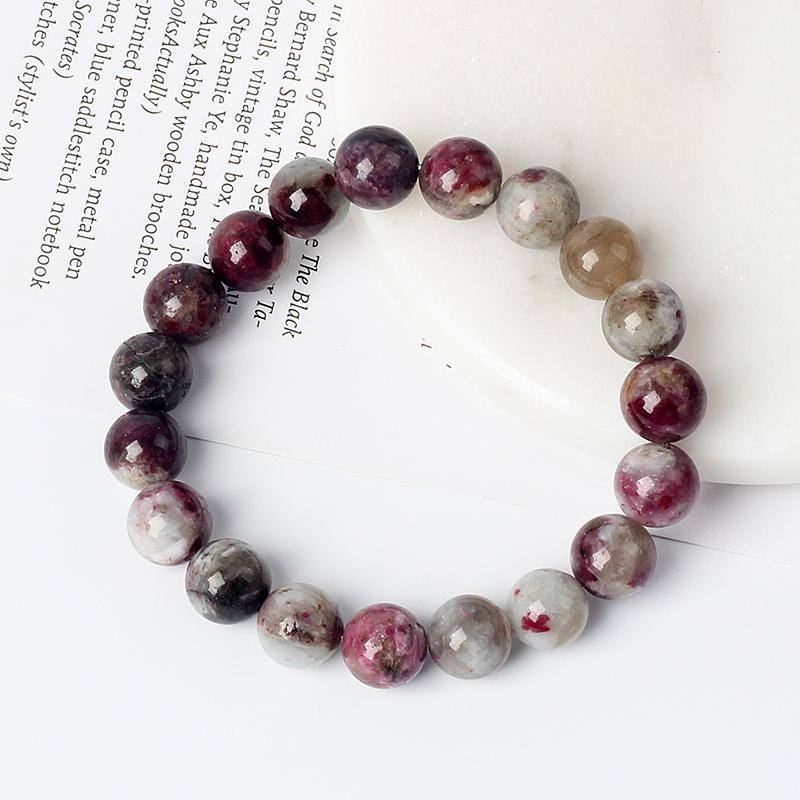 Reiki Plum Blossom Tourmaline Bracelets for Women Energy Natural Stone Quartz Crystal Bracelets Wealth Health Care Jewelry Gift