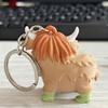 Highland Cow Keychain 3D Printed Animal Bag Pendant Cute Cow Gifts for Women Cowgirl Backpack