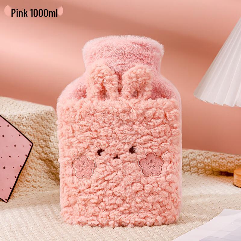 

Pabei 1000ml Thickened Lamb Fleece Hot Water Bottle with Hand Pocket