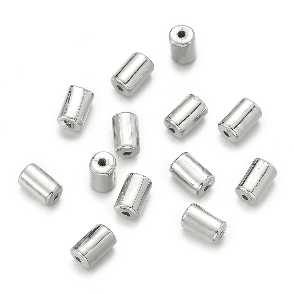 50pcs/lot CCB Spacer Beads Charms Antique Silver Color Spacer Beads Charms Pendants For DIY Bracelets Jewelry Making Accessories