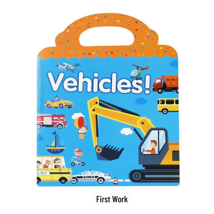 Cross-Border DIY Children's Sticker Activity Book - Early Education & Focus Training with Removable, Reusable Stickers