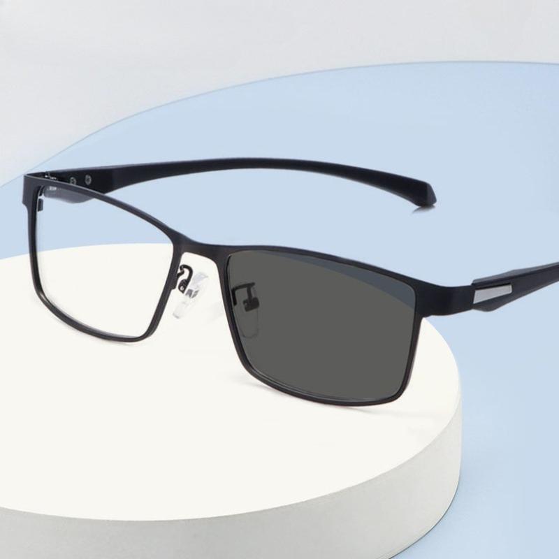 Trendy Full-frame Metal Myopia Glasses Unisex Sturdy Durable Anti-blue Light Business Eyeglasses -0.75 -1.0 -1.25 -4.0