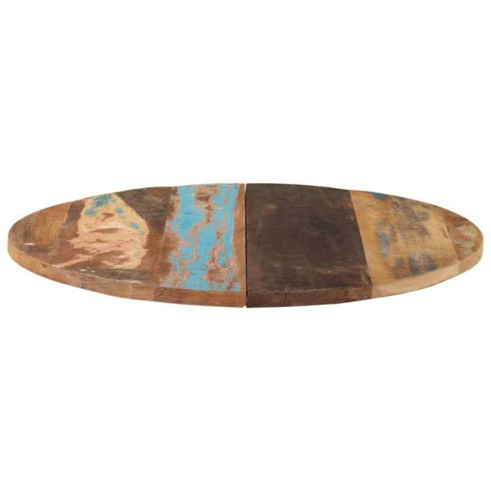 VidaXL Dessus de table rond 80 cm 25-27 mm Bois de récupération solide 286040