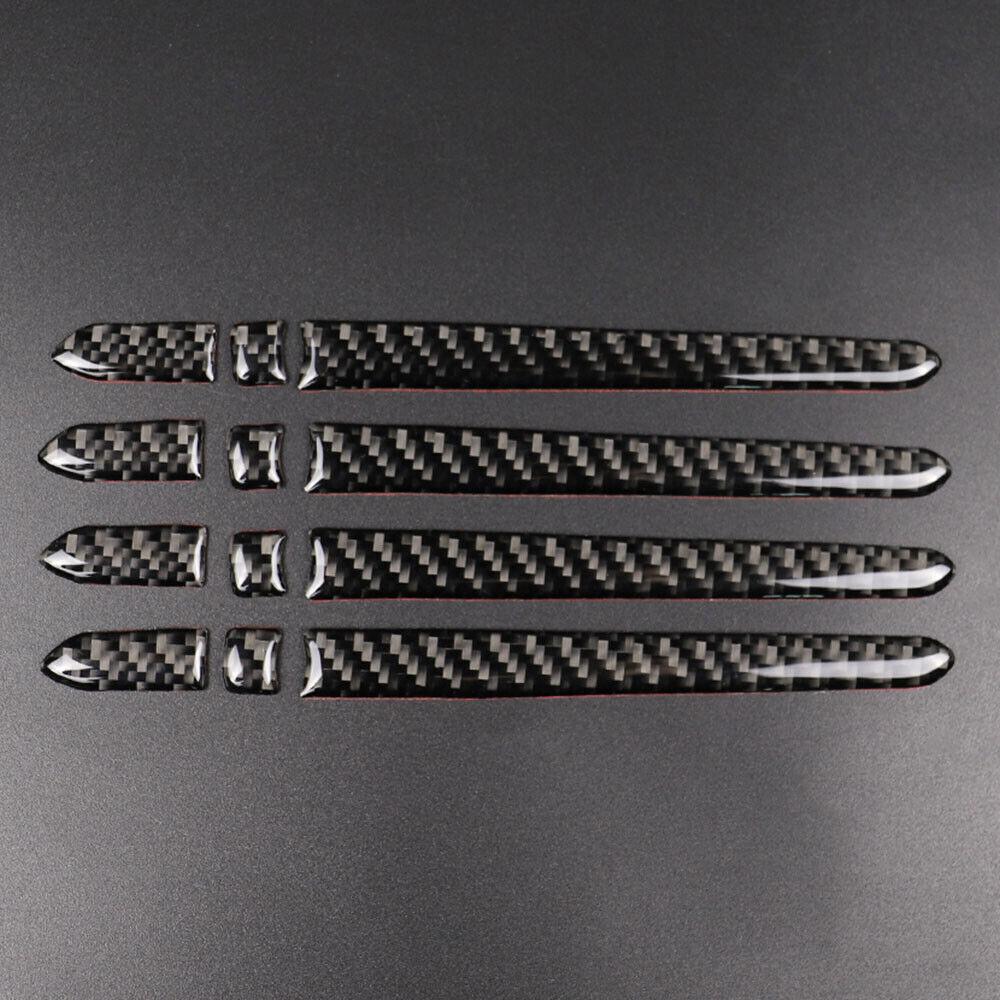 1Set /12PCS Carbon Fiber Outer Door Handle Cover Trim For Cadillac XT5 CT6 16-17