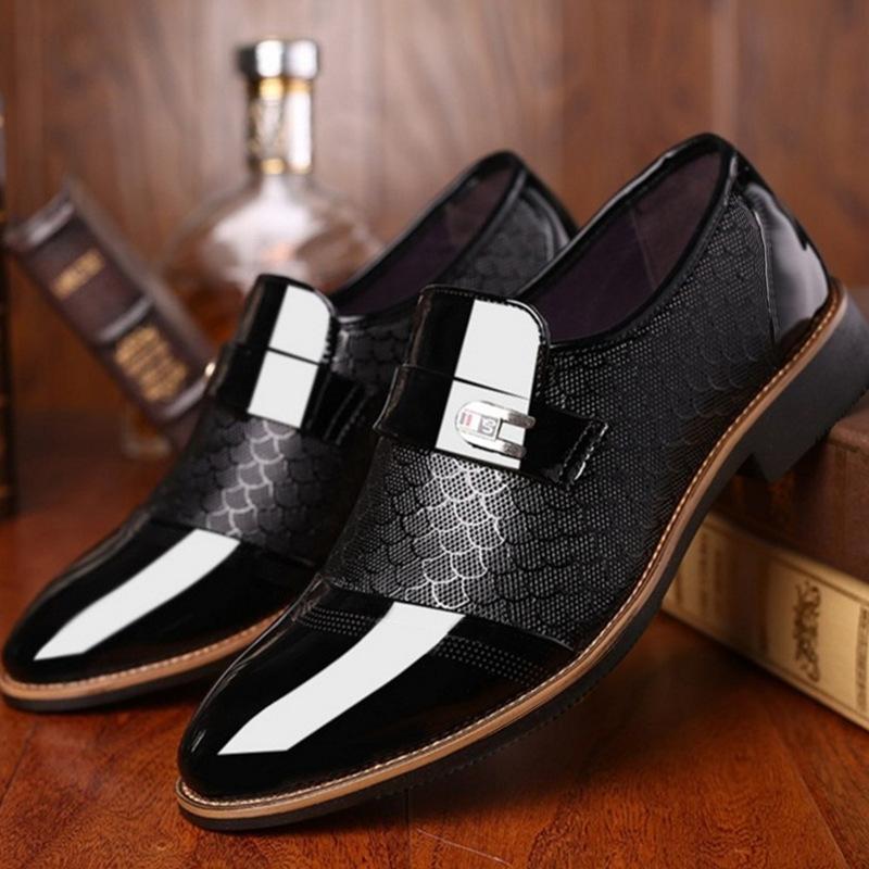 Fashion Versatile and Elegant Men Formal Buckle Shoes Men Formal Shoes Large Size Wedding Formal Leather Shoes 2025