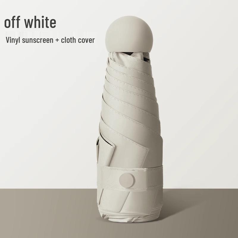 Mini Ultralight Five-Fold Anti-UV Umbrella - Portable Dual-Use for Sun and Rain, Customizable Women's Sunshade.