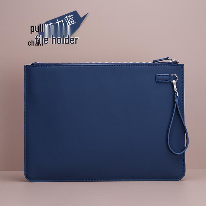 Leather Zippered Document Bag - Student & Tutor A4 File Briefcase