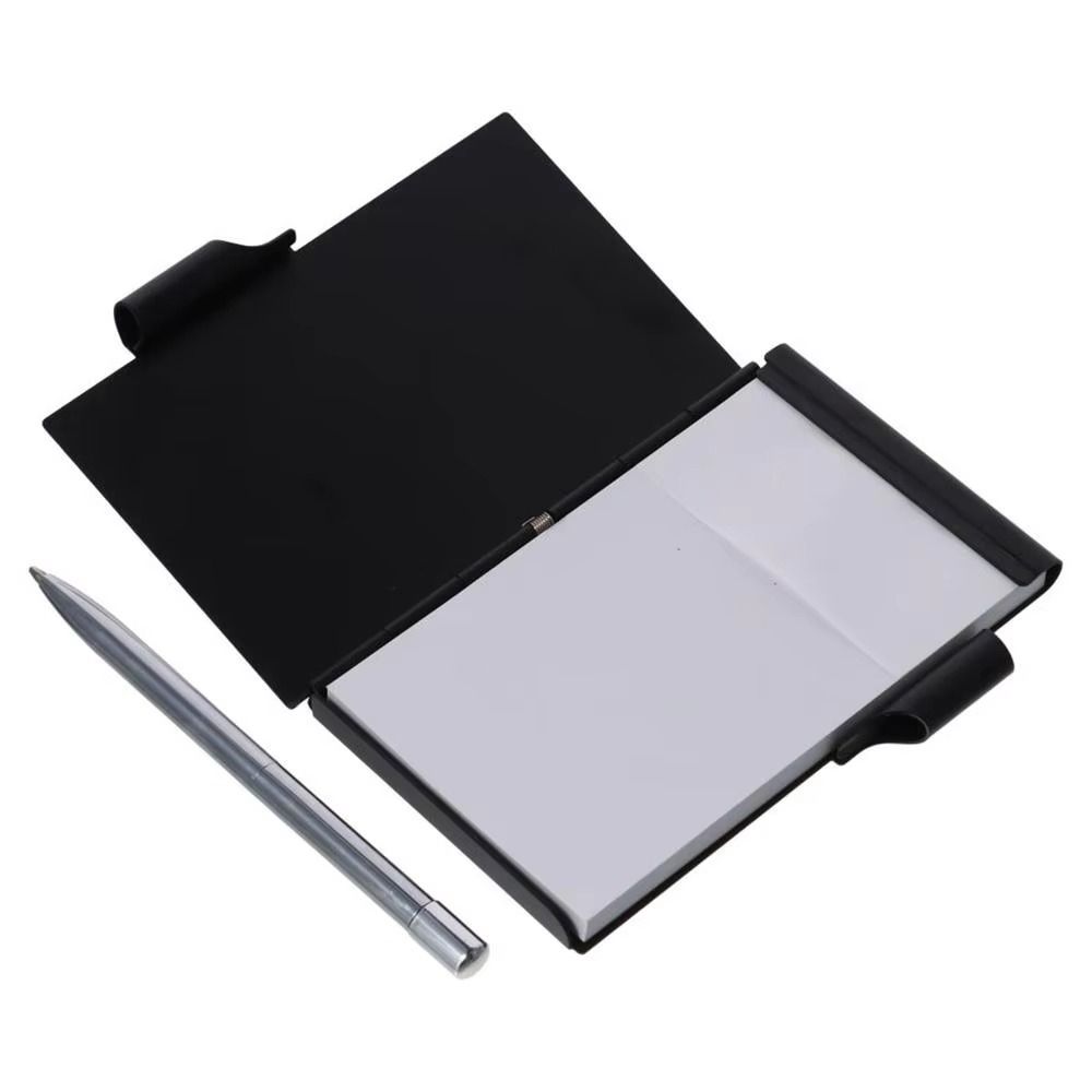 Tragbares Aluminium-Notizbuch mit Stifttasche Büro-Notizblock Langlebig mit Notizblöcken Mini-Taschennotizbuch Geschenkbedarf
