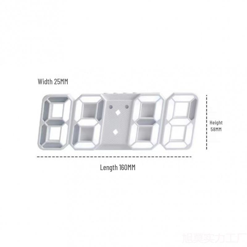 Stylish Smart Digital Alarm Clock with Night Light White Exterior