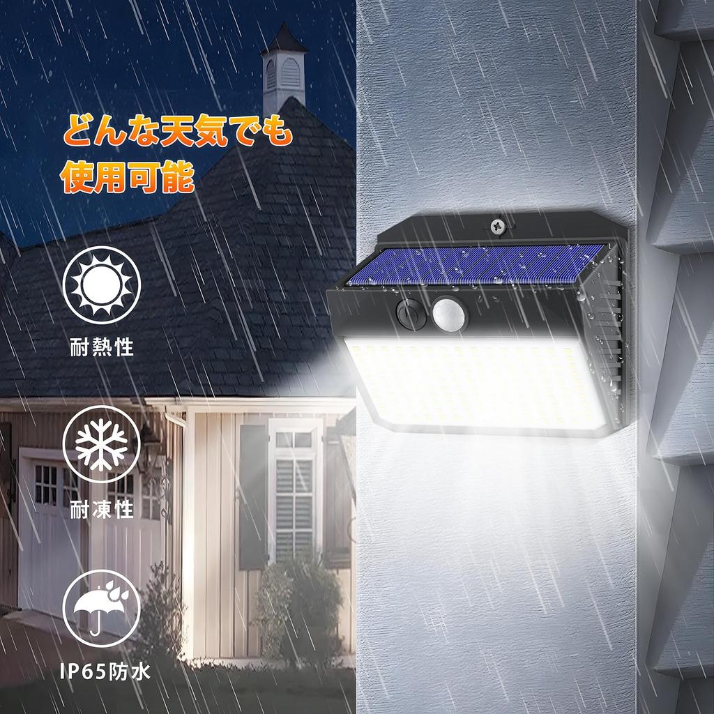 CHORTAU Außen Solar Sensorleuchte, 150 LEDs, Hohe Helligkeit, Bewegungssensor, 3 Beleuchtungsmodi, Weißes Licht, IP65 Wasserdicht, Bewegungssensor, Sicherheit