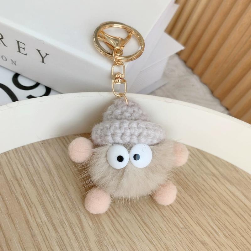Nou Păr de Nurcă Brichete Mici Praf Elf Pandantiv de Pluș, Breloc de Chei Auto Pandantiv Femeie Păpușă