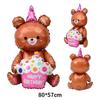 First Birthday Crown and Number Balloons for Baby Photo Props and Party Decoration