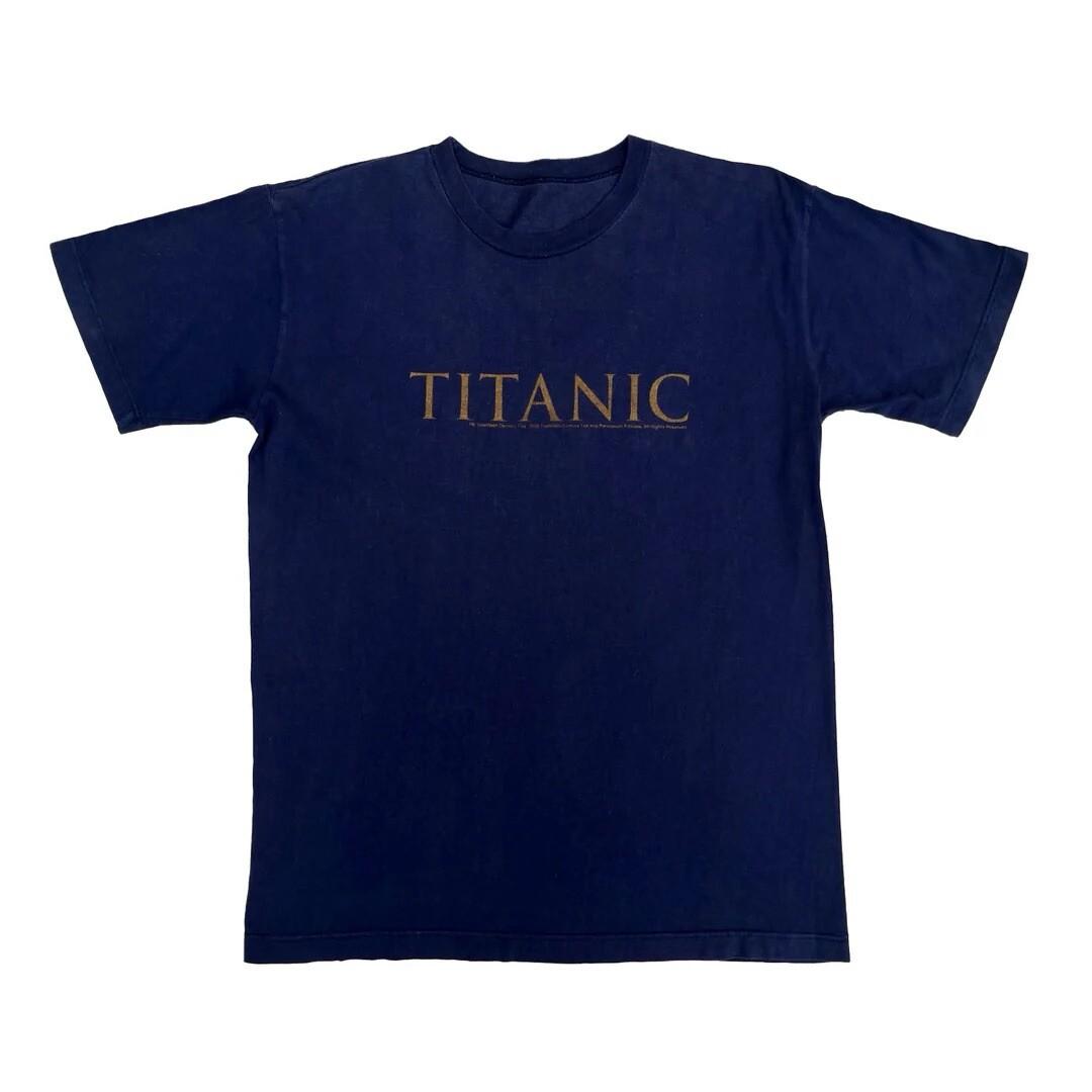 Titanic 1998 90s Vintage Movie Promo Logo Rare Fox Licensed DiCaprio Unisex T-Shirt S