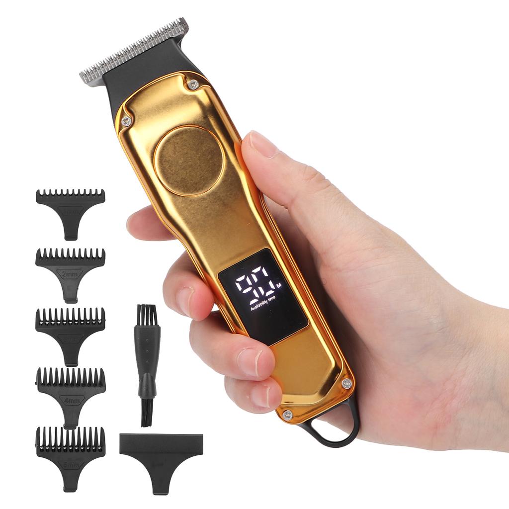 Electric Hair Trimmer 5 Guide Combs High Speed Low Noise USB Rechargeable Haircut Grooming Clipper