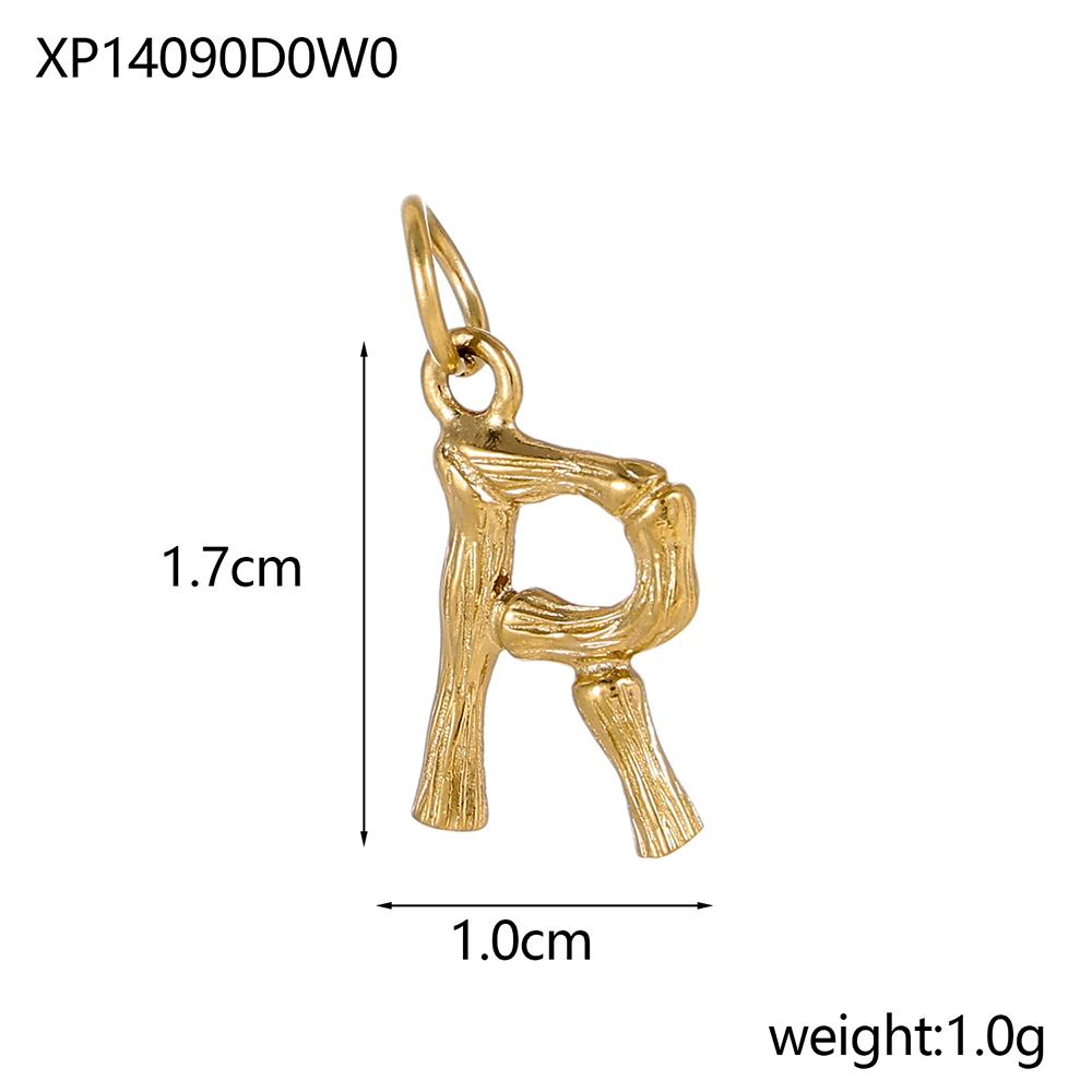CARLIDANA Letter Charm Waterproof Stainless Steel Accessories DIY Jewelry Bamboo Knot Necklace Bracelet Alphabet Pendant