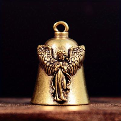 1pc Campana Pequeña de Latón Campana de Ángel Cobre Accesorios y Adornos Llavero de Coche Joyería de la Suerte Accesorios para Motocicleta de Hombre Regalo