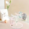 Clear Acrylic Jewelry Stand for Organized Bracelet Storage Decorative Home Office Display With Multipurpose Tray