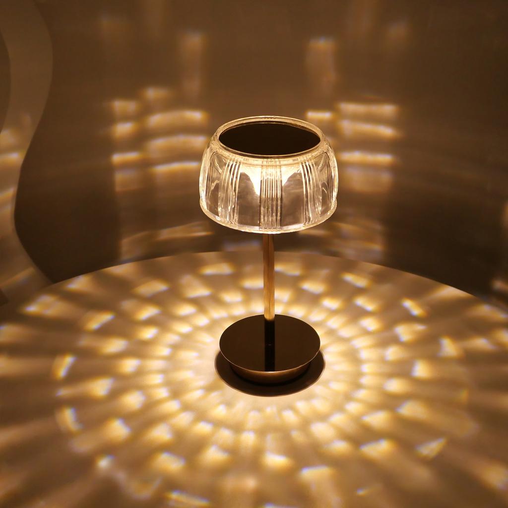 Acrylic LED Table Lamp Rechargeable USB Touch 3 Colors Light Dimming for Bedroom Bedsides Bar Atmosphere Retro Iron Desk Light