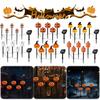 5 Pack Halloween Pumpkin Pathway Stake Lights Halloween Decoration Outdoor Solar Lights Waterproof for Garden Yard Pathway Decor