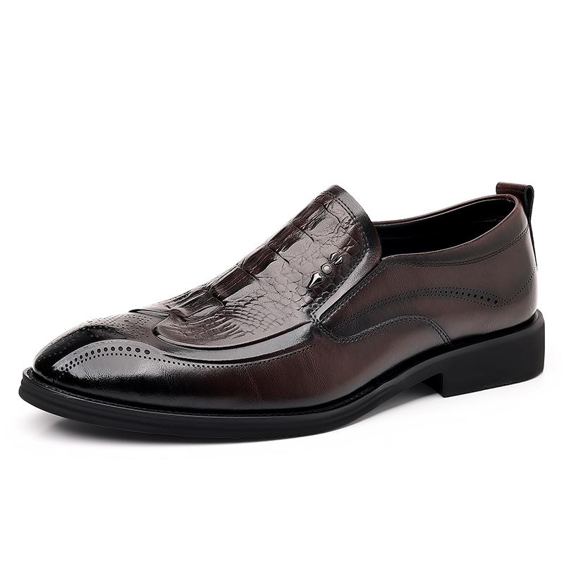 Luxury Brand Men's Business Dress Shoes Pointed Men's Low Top Shoes Groom's Wedding Shoes Versatile High-end Free Delivery