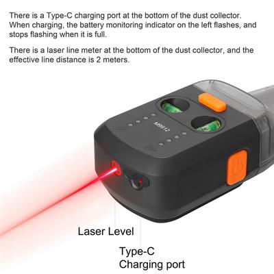 A25F-Poziomica Laserowa Wiertarka Elektryczna Odkurzacz Pyłu 2 w 1 Domowe Narzędzia Ścienne z Odsysaniem Elektrycznym