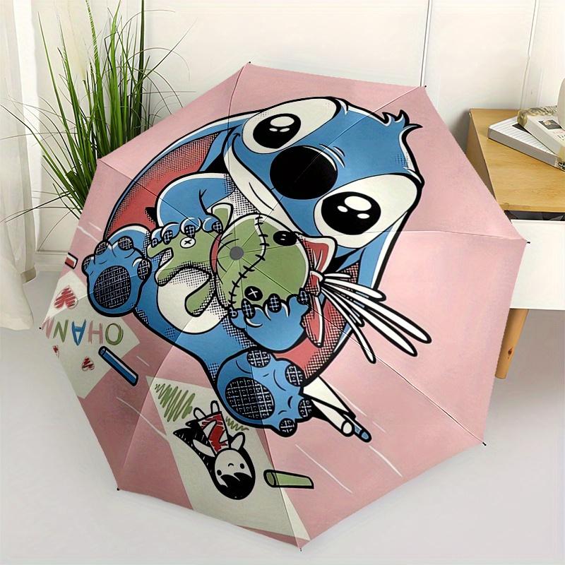 

Stitch,Family Themed folding umbrella, the best choice for gift giving, 8 ribs, casual, durable, lightweight and portable travel umbrella, s