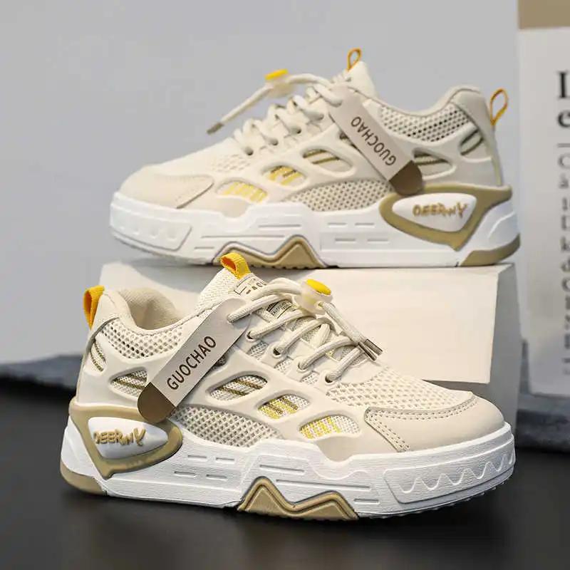 Fashion Normal Leather Platform High Cut Boots High Top Sneakers For Women Shoes Ladies Summer Sports Loafer'lar Sapa Foot-wear