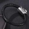 Punk Bracelet Men Skull Bracelet Genuine Leather Bracelet & Bangle Rock Jewelry Gift