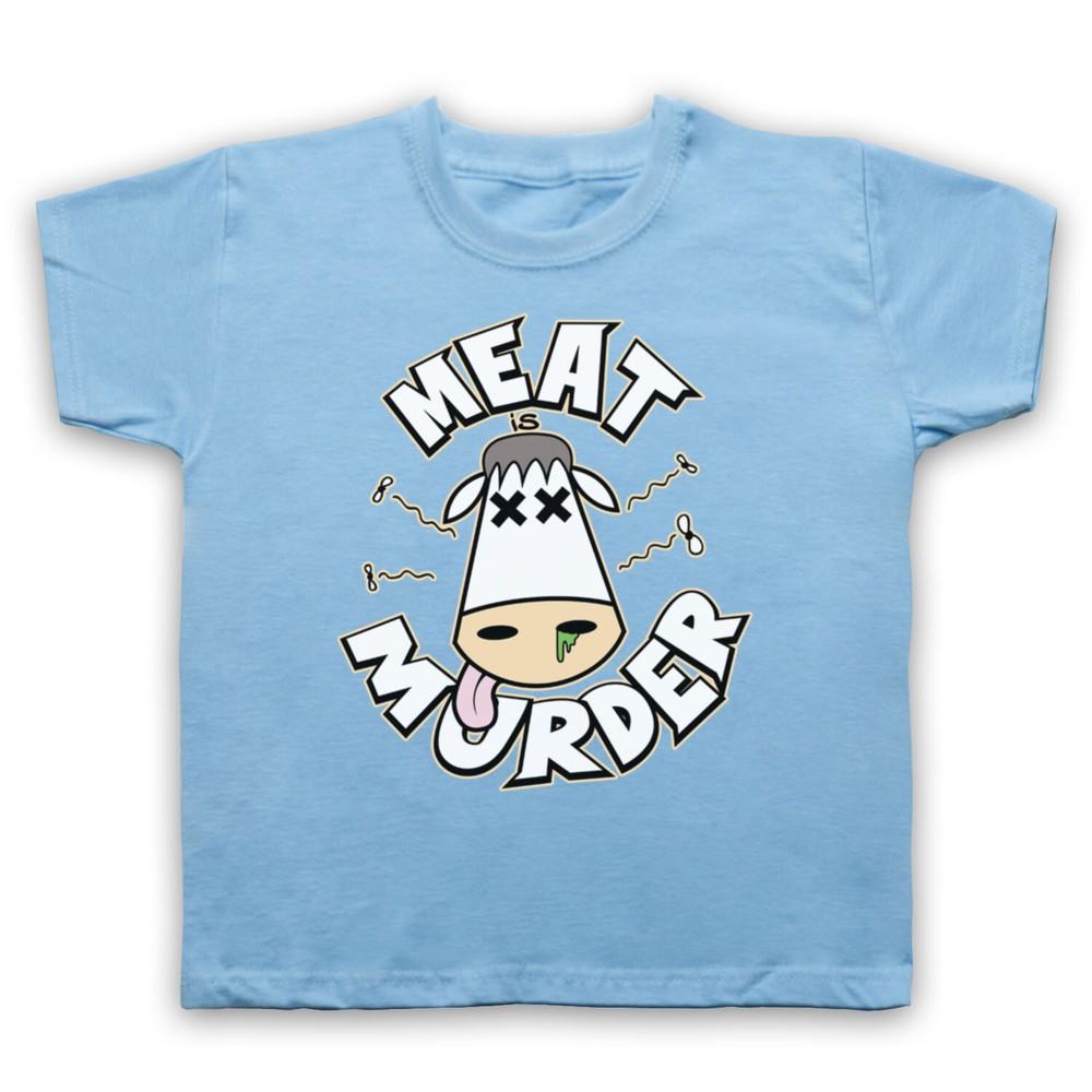 

Meat Is Murder Vegetarian Vegan Anti Meateater Cow Kids Childs T-Shirt L